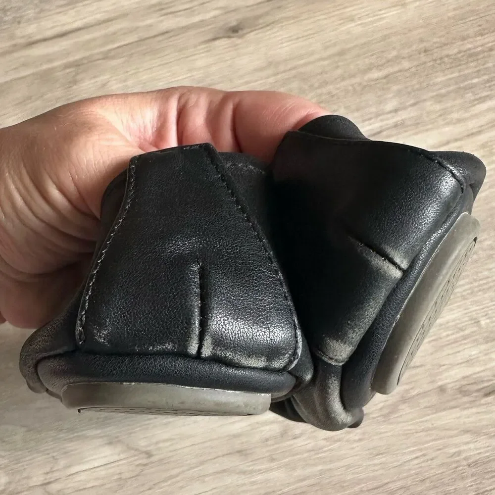 The Storehouse Flats - Black Leather - Size 10 - Foldable